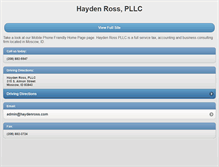Tablet Screenshot of haydenross.com